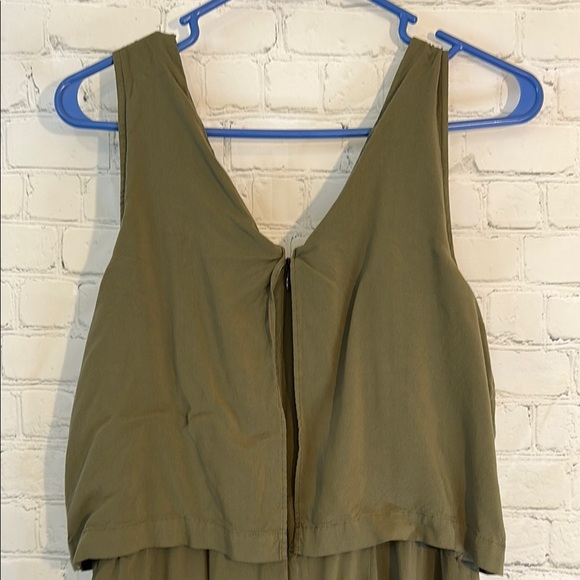 Anthropologie Point Sur Olive Green Sleeveless Jumpsuit - Picture 6 of 12